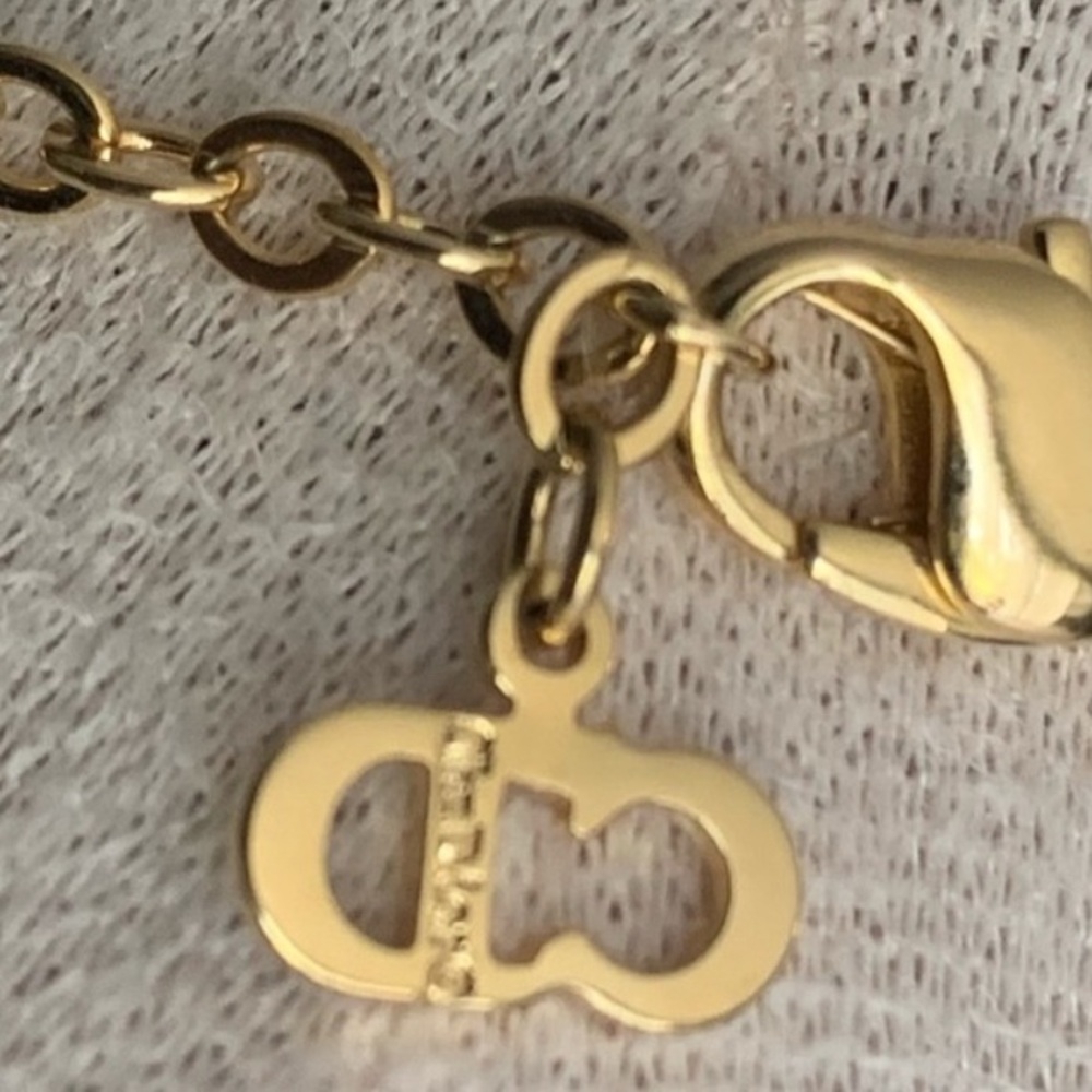 DIOR Floral Necklace vintage Authentic Gold and Silver - Picture 6 of 7